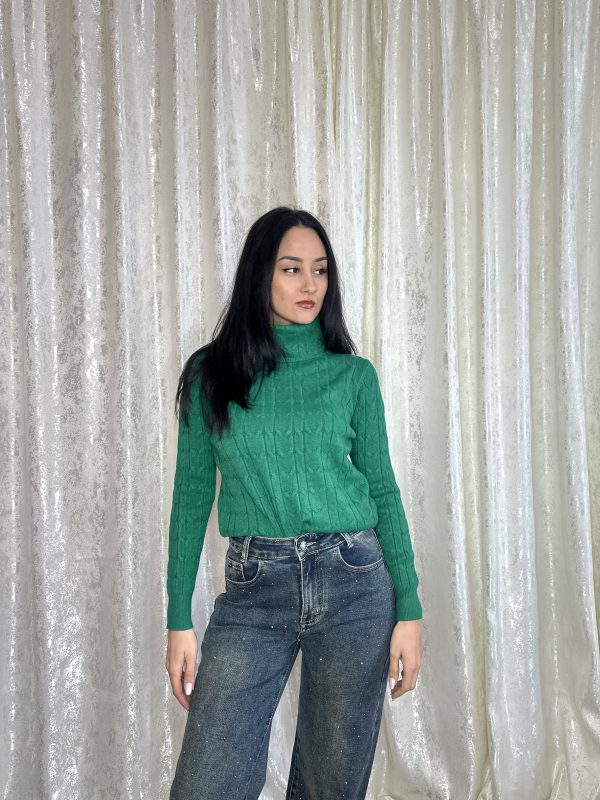 Serene Green Turtleneck